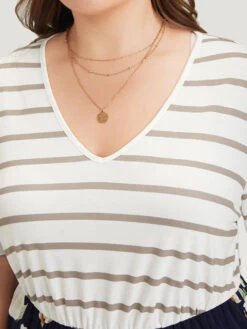 Striped & Floral Patchwork Pocket Jumpsuit -Bloomchic Shop 573302176 cm