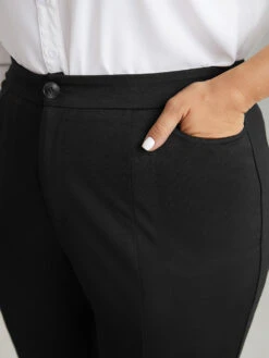 Plain Flare Leg Pocket Split Hem Pants -Bloomchic Shop 577895626 mv 1fe0e279 3281 4850 9ad7 fad56304bcbb