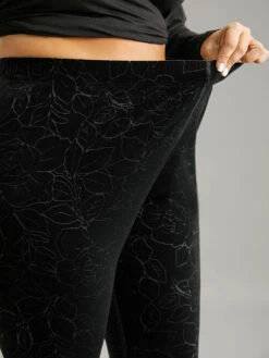 Velvet Silhouette Floral Print High Rise Leggings 10 Velvet Silhouette Floral Print High Rise Leggings -Bloomchic Shop 586296598 gy