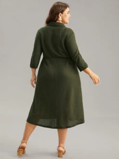 Waffle Knit Button Detail Lapel Collar Dress 8 Waffle Knit Button Detail Lapel Collar Dress -Bloomchic Shop 591875522 bf