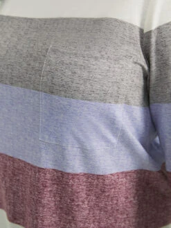 Striped Split Hem Asymmetrical T-shirt -Bloomchic Shop 593826969 ev