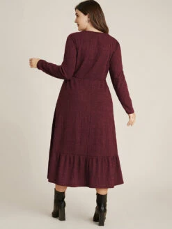 Solid Pocket Rib Knit Ruffle Hem Dress Without Belt 32 Solid Pocket Rib Knit Ruffle Hem Dress Without Belt -Bloomchic Shop 5 591c216a 7679 4fb9 b83d 8aa455b02465