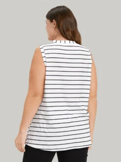 Striped Print Button Through Tank Top -Bloomchic Shop 601148809 je 191ee207 9f0b 4b0e 82d8 0971cdd59846