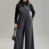 Corduroy Adjustable Straps Gathered Pocket Jumpsuit 1 Corduroy Adjustable Straps Gathered Pocket Jumpsuit -Bloomchic Shop 601152233 hy
