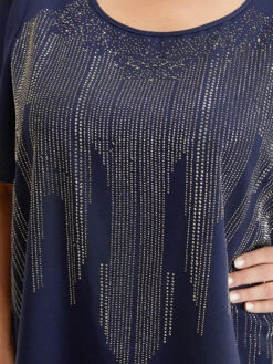 Plain Rhinestones Detail Ruffles Sleeve Blouse -Bloomchic Shop 60372777 et