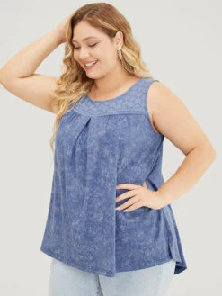 Solid Plicated Detail Crochet Lace Tank Top -Bloomchic Shop 606868291 ag 85e04cb9 d821 4290 9e4d 2cd539ef3927