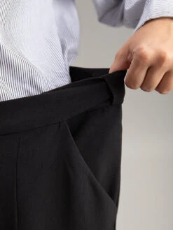 Plain Metal Detail Pocket Wide Leg Pants -Bloomchic Shop 607522529 ou