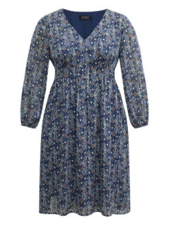 Boho Print Pocket Shirred Gathered Dress 17 Boho Print Pocket Shirred Gathered Dress -Bloomchic Shop 619546948 ti