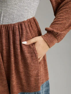 Colorblock Patchwork Pocket Gathered Dress -Bloomchic Shop 622217037 ib 3c617f5b de05 480a 8e57 0f2ec4f77b7d