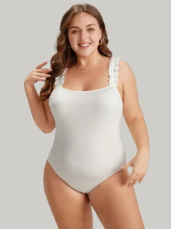 Supersoft Essentials Plain Frill Trim Cami Bodysuit -Bloomchic Shop 623930629 br