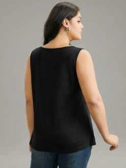 Leopard Patchwork Round Neck Tank Top -Bloomchic Shop 624270330 iv