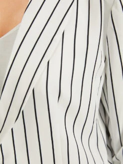 Striped Pocket Gathered Lapel Collar Blazer 19 Striped Pocket Gathered Lapel Collar Blazer -Bloomchic Shop 625601420 db