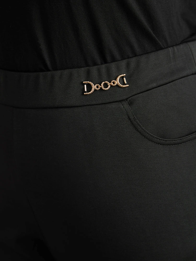 Plain Buckle Detail Slant Pocket Pants 9 Plain Buckle Detail Slant Pocket Pants - Image 7