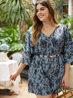 Leopard Print Flounce Sleeve Pocket Elastic Waist Jumpsuit 13 Leopard Print Flounce Sleeve Pocket Elastic Waist Jumpsuit -Bloomchic Shop 63438324 fs