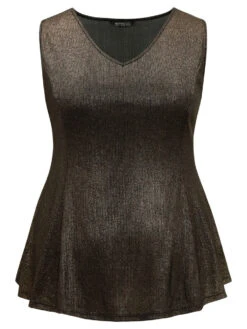 Luxe V Neck Glitter Tank Top 15 Luxe V Neck Glitter Tank Top -Bloomchic Shop 634564710 eg