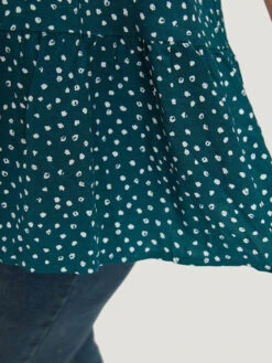 Polka Dot Button Down Patchwork Tank Top -Bloomchic Shop 635341554 xx