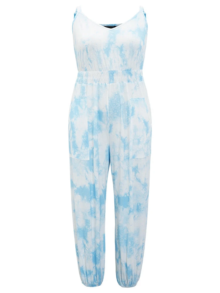 Tie Dye Pocket Shirred Cami Jumpsuit 10 Tie Dye Pocket Shirred Cami Jumpsuit - Image 8