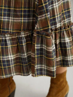Plaid Pocket Ruffle Layered Hem Skirt 15 Plaid Pocket Ruffle Layered Hem Skirt -Bloomchic Shop 64223978 kf