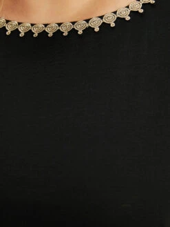 Crochet Lace Round Neck Ties Hanky Hem T-shirt -Bloomchic Shop 642405293 sf