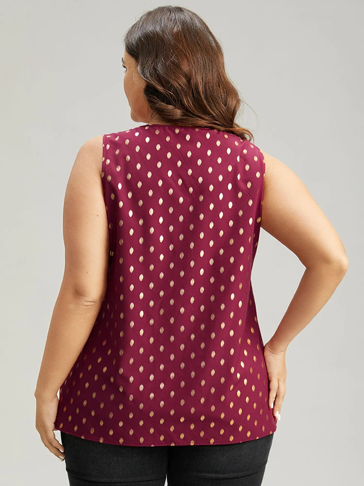 Glitter Polka Dot V Neck Tank Top 4 Glitter Polka Dot V Neck Tank Top - Image 2