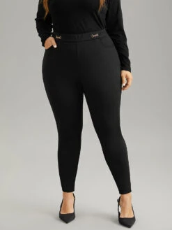 Plain Buckle Detail Slant Pocket Pants 14 Plain Buckle Detail Slant Pocket Pants -Bloomchic Shop 644387968 rn