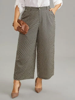 Gingham High Rise Elastic Waist Straight Leg Pants -Bloomchic Shop 648756894 mc 7b19a952 aa5a 440f a1ef a312924c99b7