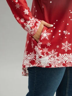 Christmas Snowflake Raglan Sleeve High Low Hem T-shirt -Bloomchic Shop 649924828 hp 425fc0ef f390 4ab8 89ae d4c9901a25a3