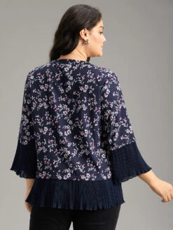 Ditsy Floral Pleated Cuffs Patchwork Blouse -Bloomchic Shop 651622574 up b8789a9e 1ead 4618 97ae e2e7ac99c4f9