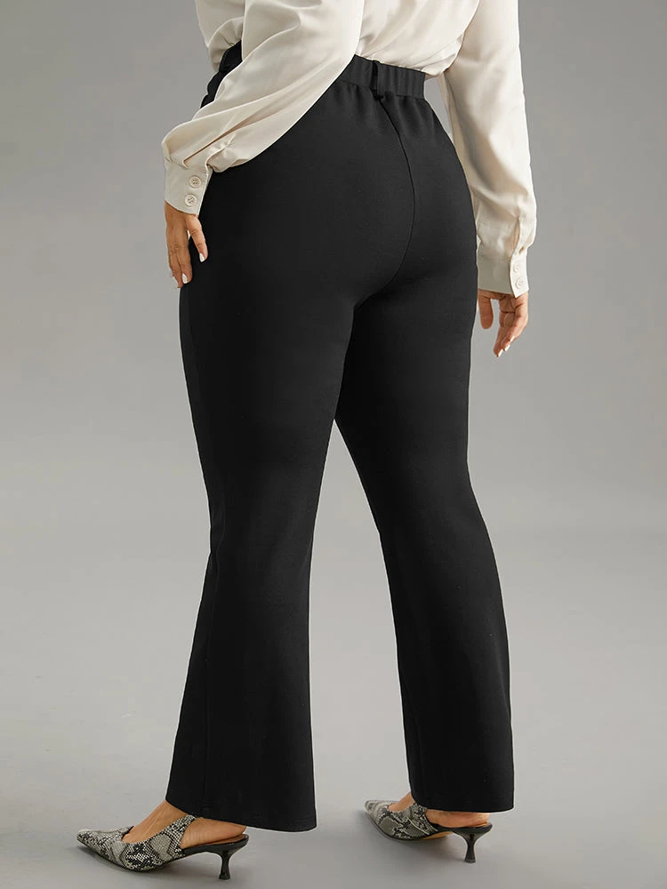 Solid Very Stretchy High Rise Bootcut Thick Pants 4 Solid Very Stretchy High Rise Bootcut Thick Pants - Image 2
