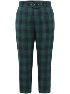 Plaid Pocket Eyelet Belted Pants 15 Plaid Pocket Eyelet Belted Pants -Bloomchic Shop 655822280 iy