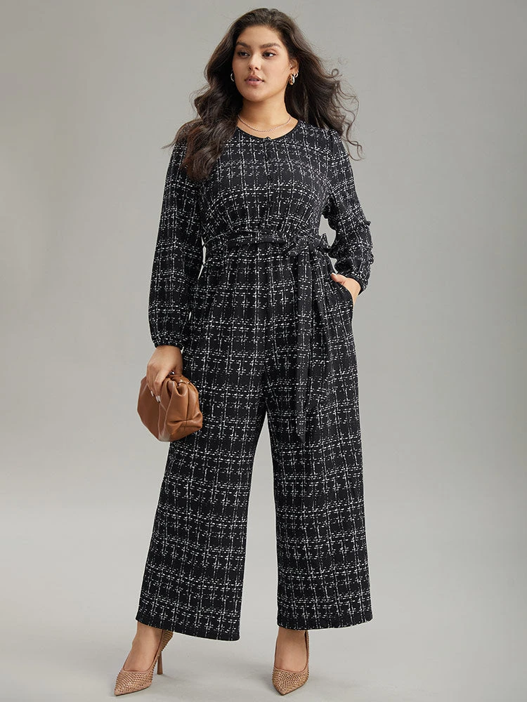 Textured Button Up Elastic Waist Belted Jumpsuit 3 Textured Button Up Elastic Waist Belted Jumpsuit