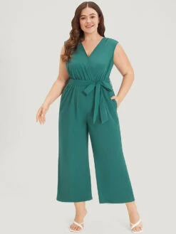 Supersoft Essentials Plain Surplice Neck Belted Jumpsuit 15 Supersoft Essentials Plain Surplice Neck Belted Jumpsuit -Bloomchic Shop 657488925 mw 7beb1a8f 195d 4a23 b9a1 584b5b597031