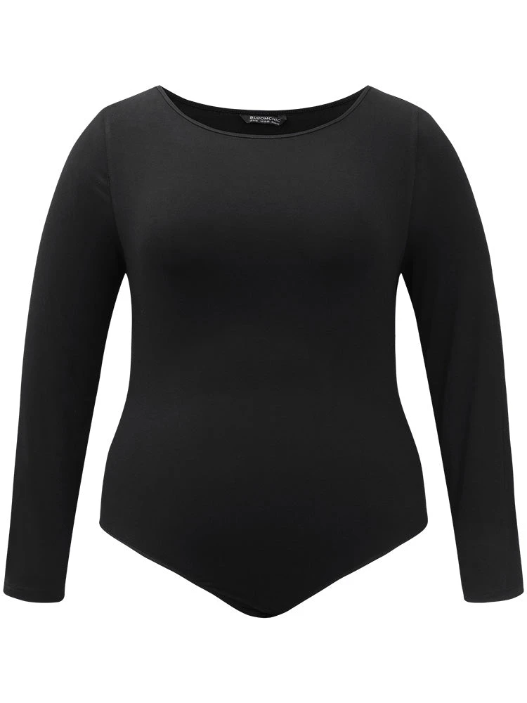 Solid Round Neck Slightly Stretchy Bodysuit 10 Solid Round Neck Slightly Stretchy Bodysuit - Image 8