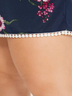 Floral Print Overlap Collar Contrast Trim Pocket Jumpsuit -Bloomchic Shop 660947589 gg 9854c392 f77b 45aa a49a 7c879ffcad9e