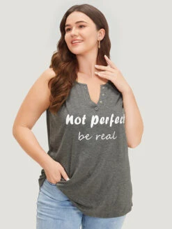 Letter Print Button Notched Tank Top -Bloomchic Shop 666962403 bp 8462842e 6ec8 4744 ba14 38b3b3e6e0f6