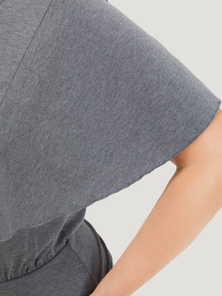 Plain Button Detail Flutter Sleeve Bodysuit 10 Plain Button Detail Flutter Sleeve Bodysuit - Image 8