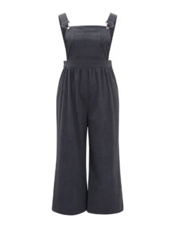 Corduroy Adjustable Straps Gathered Pocket Jumpsuit -Bloomchic Shop 676243144 ia