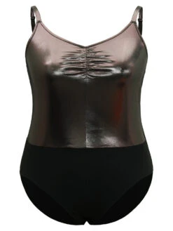 Solid Patchwork Ruched Adjustable Straps Bodysuit -Bloomchic Shop 677364258 oq