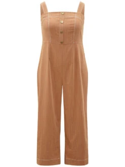 Solid Button Detail Pocket Stitch Zipper Cami Jumpsuit -Bloomchic Shop 680010179 tv c98accfd 3f82 4028 be89 0030cf0b93ca