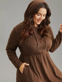 Plain Texture Jacquard Hooded Cable Knit Dress 10 Plain Texture Jacquard Hooded Cable Knit Dress -Bloomchic Shop 684063350 qx