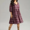 Plaid Tie Neck Ruffle Layered Hem Dress -Bloomchic Shop 685200683 ep 7fa981fc 83d3 4778 b8b9 7577b824dc25