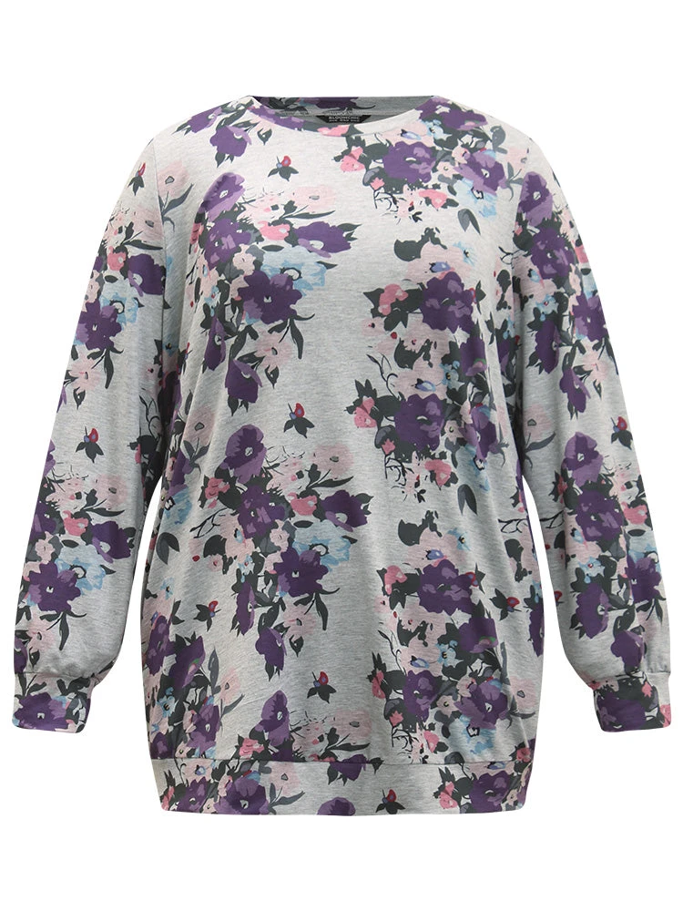 Floral Print Pocket Sweatshirt 11 Floral Print Pocket Sweatshirt - Image 9