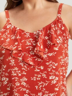 Ditsy Floral Ruffle Trim Cami Top 18 Ditsy Floral Ruffle Trim Cami Top -Bloomchic Shop 690201279 ul