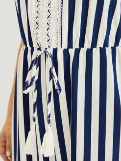 Striped Print Contrast Lace Pocket Knot Tassels Tank Jumpsuit 18 Striped Print Contrast Lace Pocket Knot Tassels Tank Jumpsuit -Bloomchic Shop 692657285 oh