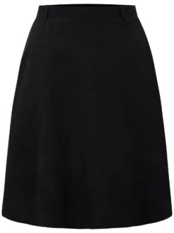 Plain Pocket Elastic Waist A-line Skirt -Bloomchic Shop 697441151 ba