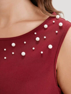 Solid Pearl Beaded Tank Top 16 Solid Pearl Beaded Tank Top -Bloomchic Shop 699310205 st