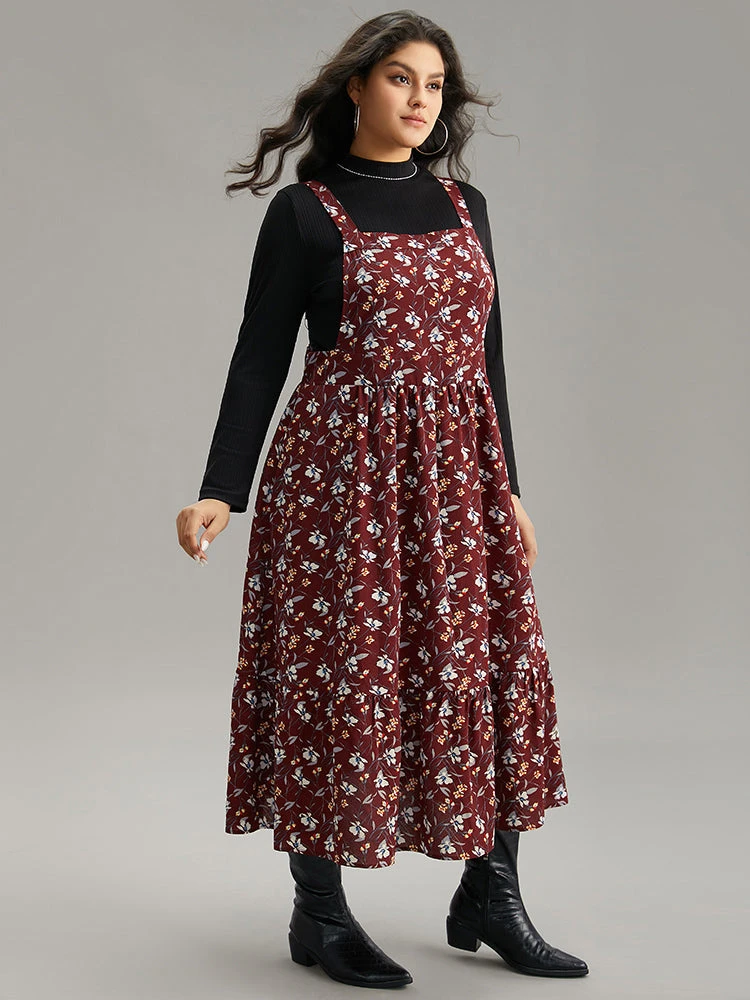 Floral Print Adjustable Straps Elastic Waist Cami Dress 6 Floral Print Adjustable Straps Elastic Waist Cami Dress - Image 4