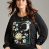 Horoscope Print Rib Knit Round Neck Sweatshirt 2 Horoscope Print Rib Knit Round Neck Sweatshirt -Bloomchic Shop 715334903 zi