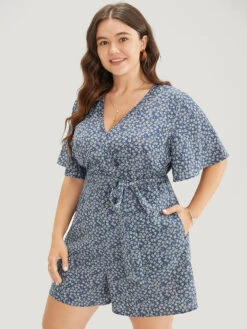 Ditsy Floral Ruffle Wrap Pocket Belted Romper -Bloomchic Shop 715898972 zl 8d4306a1 ca5a 40cd a9c9 fc5702dd8757