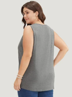 Letter & Floral Print Sleeveless Tank Top 12 Letter & Floral Print Sleeveless Tank Top -Bloomchic Shop 71953672 wf